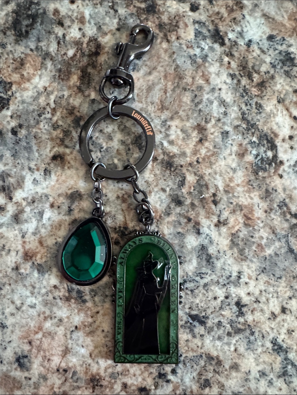 Loungefly Green Teardrop & Arch Enamel Keychain Charm